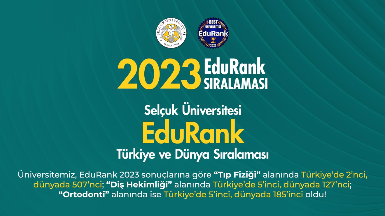 Selçuk Üniversitesi, EduRank sıralamasında Türkiye 16’ncısı